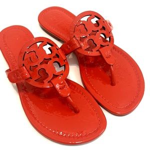 Tory Burch Bright Samba Patent Leather Miller Thong Sandals 7.5 Women’s